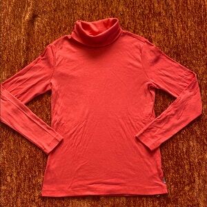 Red Turtleneck Long Sleeve Top